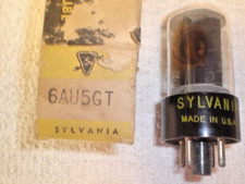 SYLVANIA 6AU5GT NOS Black Plates Made in USA Vacuum Tube Vintage
