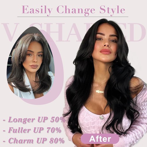 CLEARANCE Thick 3/4 Full Head Clip in Remy Human Hair Extensions One Piece Weft - Picture 19 of 84