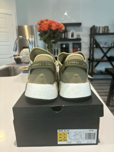 Size 10- adidas NMD_R1 V2 Beige Tone Focus Olive - Picture 2 of 6