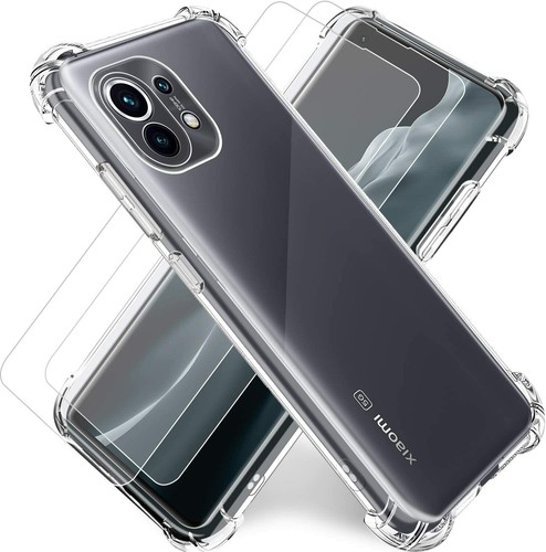 Coque Silicone Transparente Angles Renforces + Verre Trempe Pour Xiaomi