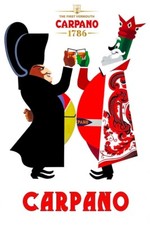 Poster Manifesto Locandina Pubblicità Vermouth Stampa Vintage Aperitivo Carpano