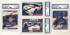 1992 Traks Racing Baby Ruth Jeff Gordon NASCAR Signed Auto 4 Card SET PSA DNA