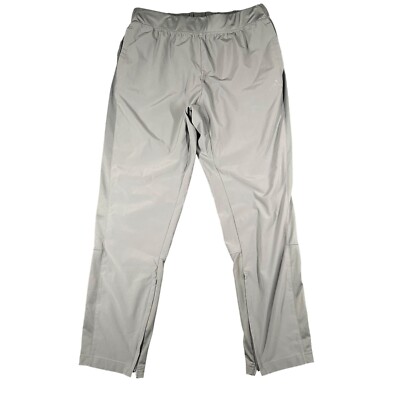 Adidas Mens XL Gray Sport ID Stretch Jogger Pants Soccer Slim Athletic Ankle Zip