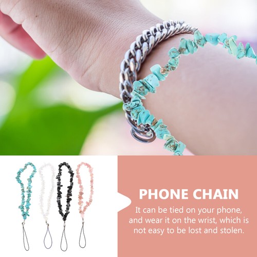 4 Pcs Mobile Phone Decoration Hanging Chain Women's Miss Beaded Charm Lanyard - 第 11/12 張圖片