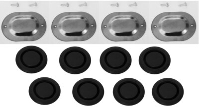 New! 1965 - 1973 Ford MUSTANG Metal Floor Plugs Oval Style with Screws Set of 12