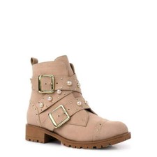 Wonder Nation Youth Girls Studded High Ankle Boot Natural Size 5