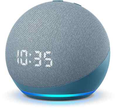 Amazon Echo Dot 4th Gen 2020 Smart Speaker with CLOCK Alexa WiFi