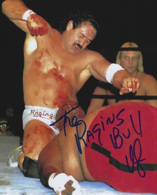 Manny Fernandez Raging Bull Signed Autographed 8x10 Photo - Wrestling WWE  w/COA