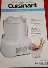 Ice Cream Maker Cuisinart ICE-21 Automatic-Frozen Yogurt & Sorbet Too, Used Once