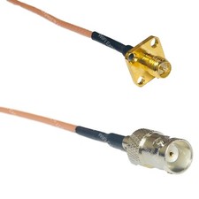 RG316 RP-SMA Female Flange to BNC FEMALE RF Cable Rapid-SHIP LOT