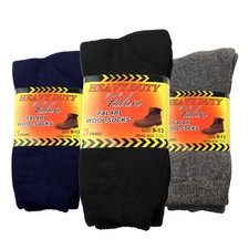 6-Pack Men's Heavy Duty Work Thermal Wool Socks Keep Warm for Cold Weather
