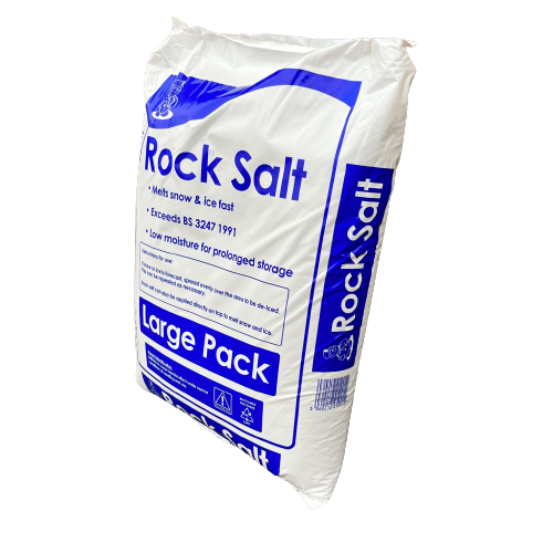 White Rock Salt Deicing 25KG Melt Winter Snow Ice Driveways Road Paths