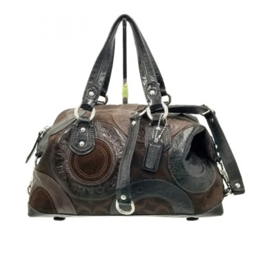 Coach Vintage Brown Soho Patchwork Signature C Satchel/Tote Bag | eBay