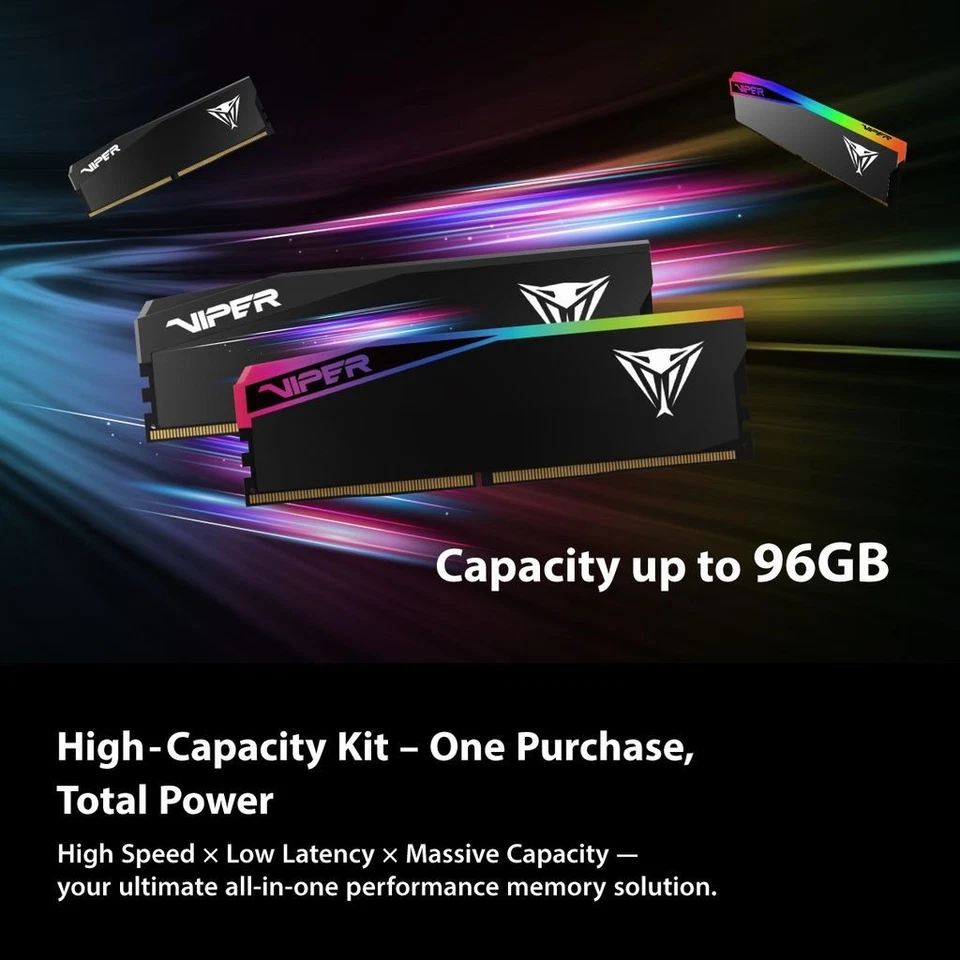 Patriot Viper Elite 5 Ultra RGB 48GB (2x24G) DDR5 6000 6400 8000 XMP/EXPO PC RAM - Image 4 of 4