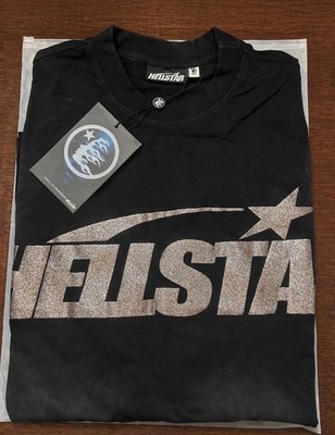 HELLSTAR Men's Black Graphic Logo Crew Neck Short Sleeve T-Shirt Size L