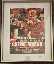 Carl Weathers Hand Signed Poster From Rocky Film Apollo  Creed  Framed Coa