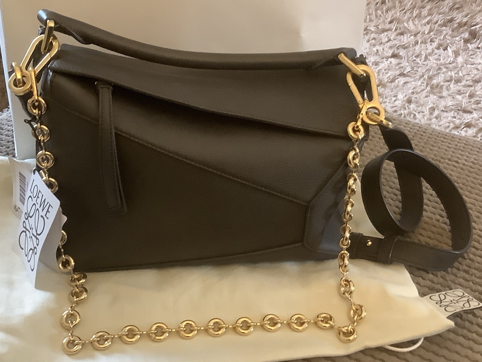 Loewe Small Puzzle Bag Dark Grey