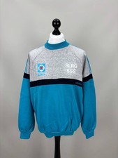 Mens vintage sweatshirt Adidas Size 8 Color Blue Duties Paid USA 