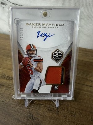 2018 Panini Limited - Rookie Patch Autograph Baker Mayfield /125 RC Browns