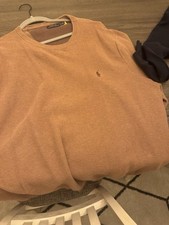 Polo Ralph Lauren Brown Knit Crew Neck Pullover Sweater Logo
