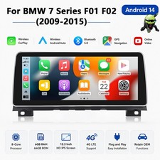 12.3'''' Apple Carplay DAB Android 14 Autoradio GPS Navi 64GB CIC F�r BMW F01 F02