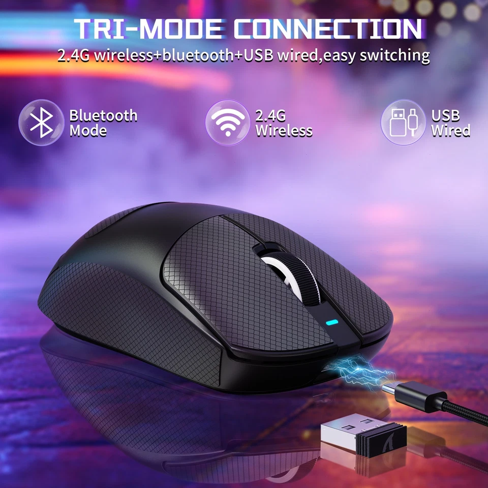 ATTACK SHARK X8SE Wireless Gaming Mouse 25K DPI PAW3311 Lightweight Tri-Modes - Image 3 of 4