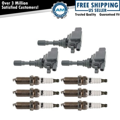 TRQ Ignition Coils & Spark Plugs Fits 03-06 Hyundai Santa Fe XG350 Kia Amanti