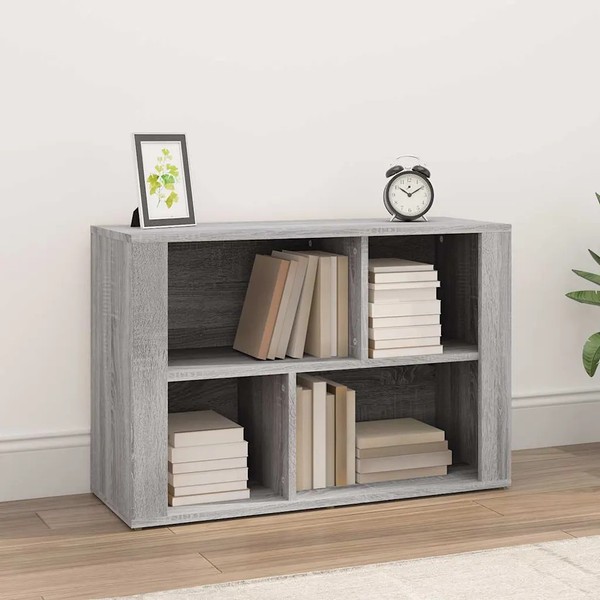 Sideboard Sonoma Eiche Grau 80X30X54 Cm Holzwerkstoff Wohnzimmer-image