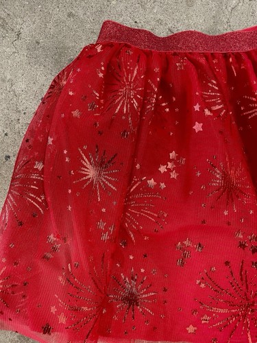 NWT Cat & Jack Girls Tulle Patriotic Fireworks Red Skirt Large 10/12 10 12 - Picture 2 of 3