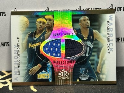 2006-07 Upper Deck Reflections Fabric Dual Carmelo Anthony Hakim Warrick Gold/50