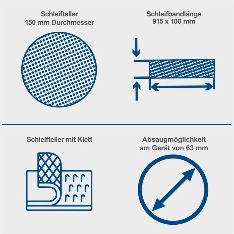 Scheppach BTS800 Bandschleifer Tellerschleifer Schleifer 150mm 370W - Bild 2 von 4