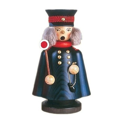Gahlenz Erzgebirge Räuchermann Schaffner Polarexpress gebeizt (23cm) NEU & OVP