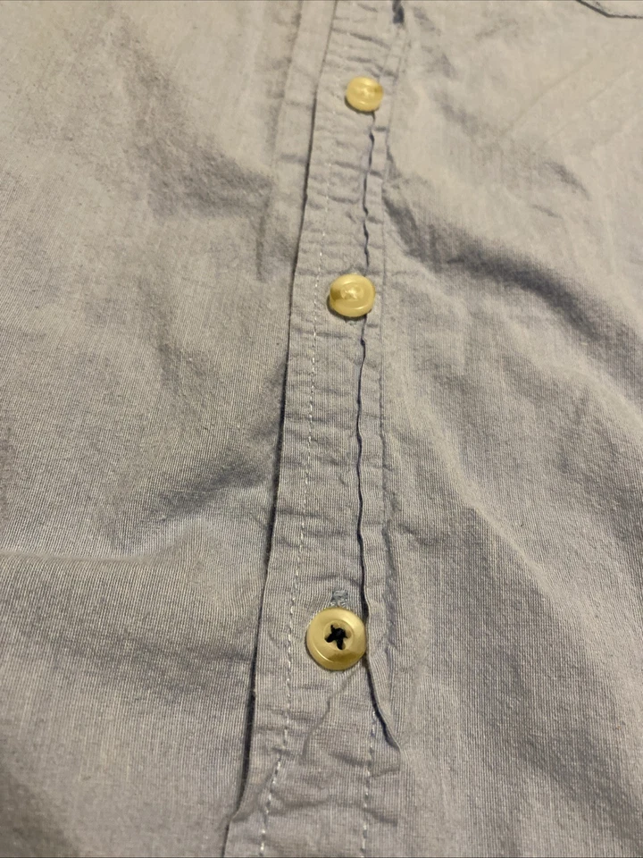 HOLLISTER Button Down Shirt Mens Large Blue Stretch Long Sleeve Casual Top - Изображение 3 из 4