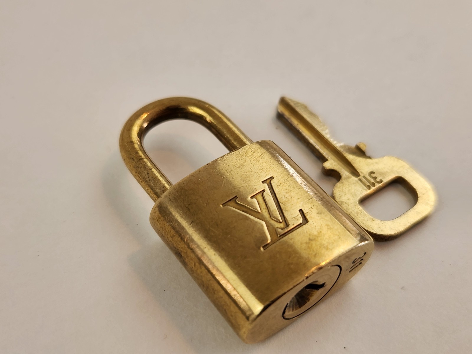 Authentic Louis Vuitton PadLock Solid Lock Key Br… - image 6