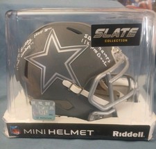 BOB LILLY AUTOGRAPHED MINI HELMET DALLAS COWBOYS HOF  1980