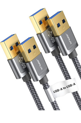 2er Pack USB 3.0 A Stecker auf Stecker Kabel, 1M + 2M, SuperSpeed Datenübertragung - JSAUX