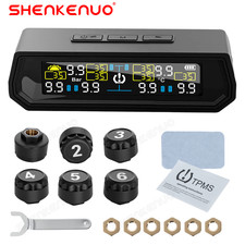 Real Time Tpms Tire Monitor 6 Sensors Solar Usb Lcd Display Voice Alert New Real Time Tpms Tire Monitor 6 Sensors Solar Usb Lcd Display Voice Alert New