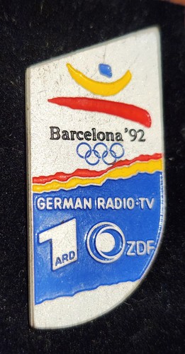 ZDF ARD MEDIA 1992 BARCELONA OLYMPIC GAMES PIN German Radio Tv