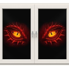 2 Pcs Halloween Scary Eye Window Decorations Door Cover Spooky Halloween Eyes