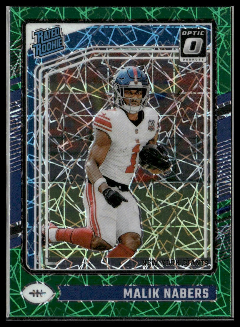 2024 Donruss Optic #271 Malik Nabers Green Velocity