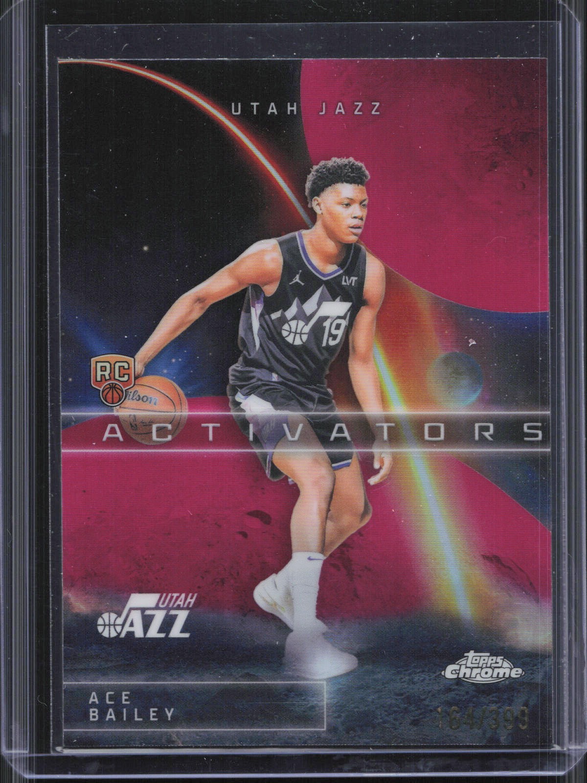 2025-26 Topps Chrome Ace Bailey AC-15 Activators Rookie Magenta Refractor /399