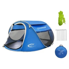 Easy Pop Up Tent 4 Person Waterproof - Pop-Up Camping Tents Automatic Tent Th...