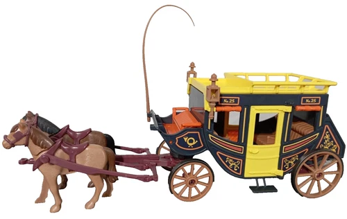 PLAYMOBIL MAIL STAGECOACH BANK JEANS COWBOY WESTERN WEST 71862 NEW