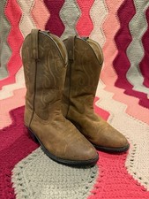 Smoky Mountain Youth Sz 2D Brown Leather Cowboy Boots Pointed Toe R Style