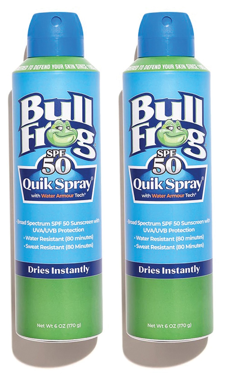 Bull Frog Quik Spray SPF50, 6 унций - Защита от солнца стала проще простого!