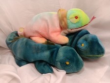 3-Ty Beanie Babies IGGY the Iguana Lizard 1997