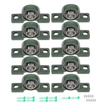 10pcs UCP206-20 Pillow Block Bearing 1-1/4" Bore 2-Bolt Self-Aligning Solid Base