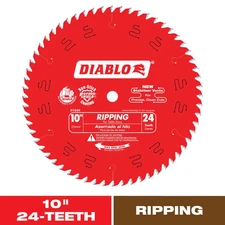 Diablo Ripping Saw Blade Circular Wood Cutting Tool Accessory 10 Inch x 24 Teeth