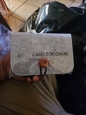 Nintendo GAME BOY COLOR GBC Felt Soft Case Carrying Case Bag Grey 