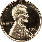 1953 Proof Lincoln Wheat 1¢ **VERY NICE COIN** (Stock Photo)